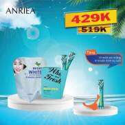 Combo 7 Miếng Dán Trắng Răng Bạc Hà Anriea +1 Hộp nước súc miệng