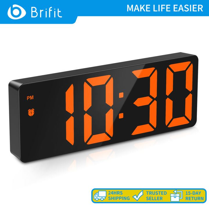 Digital Alarm Clock Battery Operated with LED Display for Bedrooms, Long  Battery Life for 12 Months, 3 Brightness Adjustable, 12/24 Hour, Snooze