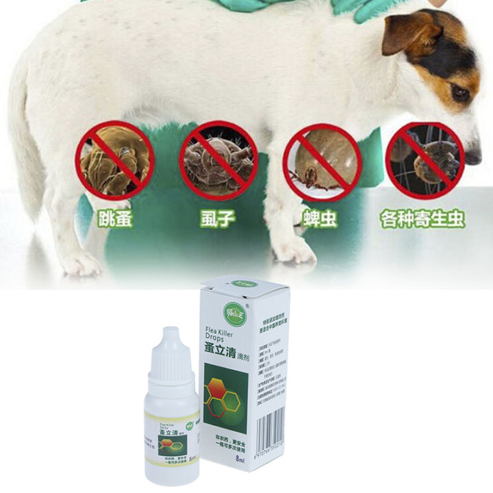 💞 Homepet 8ml Pets Dog Cat Antiflea Drops Insecticide Flea Lice Insect