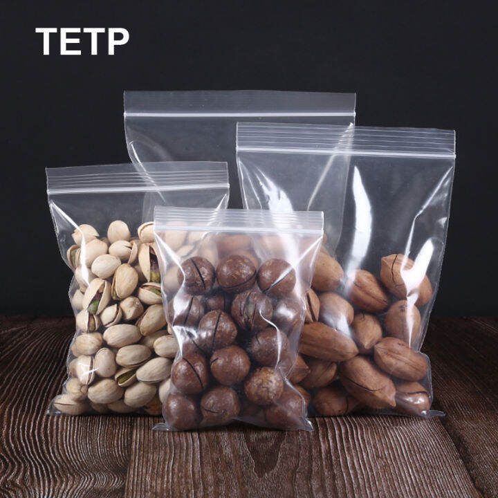 tetp-100ชิ้นโพลีล้างข้นถุง-ziplock-หน้าแรกร้านค้าถั่วชาผลไม้แห้งการจัดเก็บบรรจุภัณฑ์ซีล-moistureproof-reclosable