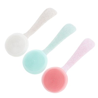 tdfj 3pcs Durable Silicone Cleansing Brushes Manual Facial (Assorted Color)