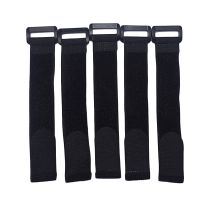 10pcs 25mmx200mm Self Adhesive Reusable Cable Tie High Quality Nylon Velcr Strap Black