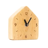 The Woods Tale นาฬิกาตั้งโต๊ะ เดินเงียบ นาฬิกาไม้ HOUSE TABLE CLOCK จากไม้แท้ธรรมชาติ