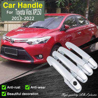 Afor Toyota Vios XP150 TYT ATIV Yaris L ซีดานรถลิมูซีน2013 ~ 2022 Chrome มือจับประตูรถอุปกรณ์เสริมสติกเกอร์ตกแต่ง CatchM