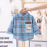 IENENS Kids Baby Cotton Clothing Boys Tops Shirts Casual Clothes Checked Blouse Long Sleeves Shirt Infant Toddler Tee Boy Top T-shirt 1 2 3 4 5 Years