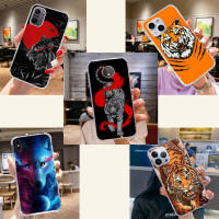 Flexible TPU เคสโทรศัพท์ หรับ iPhone 6 7 6s 13 8 12 5s 11 5 Mini Pro Plus SE Max Lite Pro PD-135 Tiger