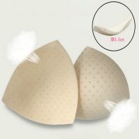 2 Pcs Bikini Pad Triangle Round Cups Chest Push Up Insert Foam Sponge Pad for Swimsuit Padding Accessories Removeable Bra Pads Adhesives Tape