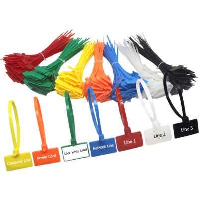 250pcs Nylon Cable Ties Loop Ties Markers Tag 4x150mm Self Locking Zip Labels Home Cable Management Rope