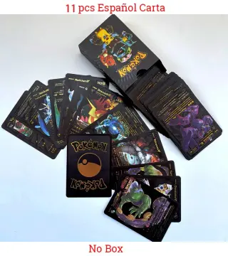 37styleSpanish pokemon cards gold metal pokemon cards Spanish hard