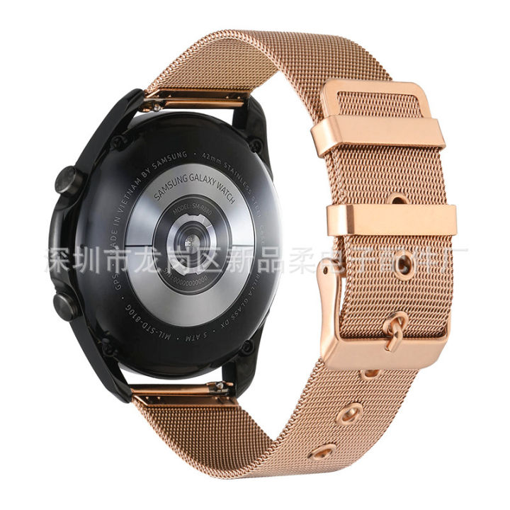 สำหรับ-samsung-watch3-สายนาฬิกาหัวเข็มขัดมิลาน-22mm-สายนาฬิกาสแตนเลสหัวเว่ย-gt3-สายนาฬิกา