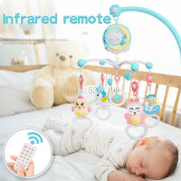 Baby Crib Remote Mobiles Rattles Music Educational Toys Rotating Bed Bell Nightlight Rotation Carousel Cots 0-12 Months Newborns