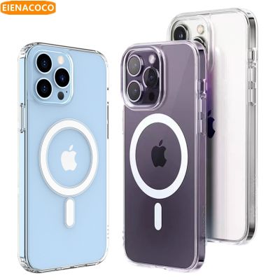 Clear Original Case For Magsafe For iPhone 15 14 13 12 11 Pro Xs Max XR Plus SE2 Magnetic Wireless Charging Hard Acrylic Cover