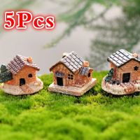 2021NEW 5Pcs Mini Doll House Stone House Resin Decorations for Home and Garden DIY Home and Garden DIY Decorations(Style Random)