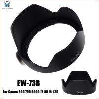 LUCHY WATCHES EW-73B 67มม. เลนส์ฮู้ด สีดำสีดำ เอบีเอสเอบีเอส เลนส์กล้องบังแดด สากลสากลสากล ฝาครอบป้องกันแสงสะท้อน สำหรับ 70D Canon 600D 17-85 18-135 อุปกรณ์เสริมกล้อง