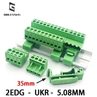 2EDG-UKR-5.08mm Plug-in Screw Terminal Block Complete Set Of 35mm Rail Type Solderless Butt 2P16P