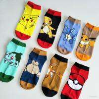 YF Pokemon Pikachu socks Charmander Snorlax Bulbasaur Summer cartoon lovers invisible boat socks cute female cotton socks short tub FY