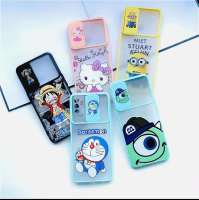 Case Samsung มี5ลาย เคสขอบสีสไลด์ปิดเลนส์กล้อง กรีนลายการ์ตูน รุ่น Samsung A01,A10,A10s,A02,A02s,A20,A30,A20s