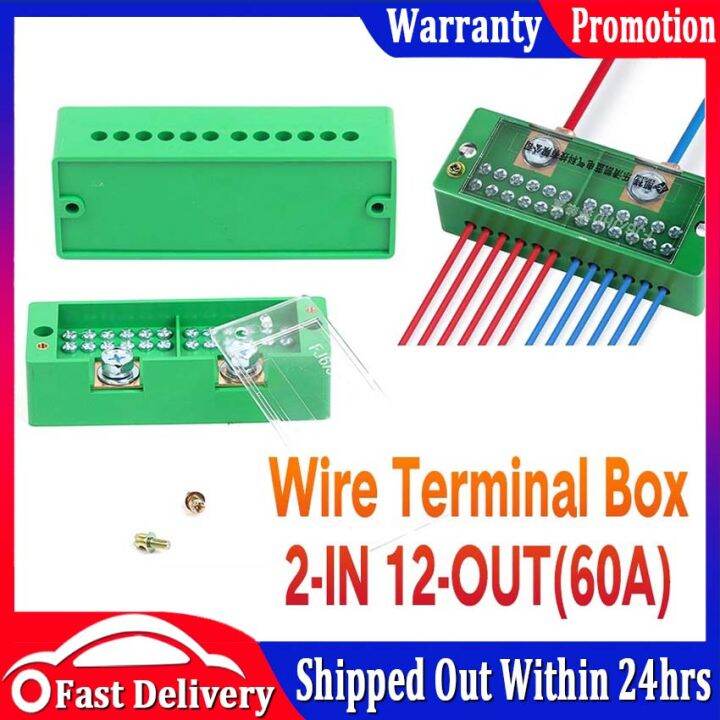 【Local Send Out】60A 2 In 12 Out Household Wire Junction Plastic