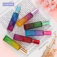 New 15ml Mini Fragrance Refillable Glass Vials Cosmetic Packaging Spray Bottle Colorful Square Glass Empty Perfume Bottle