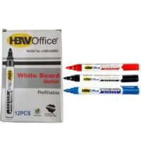 【small stationery】  ✔Tigo ปากกาเมจิกสีขาว12ชิ้นสำหรับอุปกรณ์การเรียนของโรงเรียนร้านค้า HBW Office สีดำสีน้ำเงินสีแดง