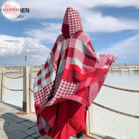 Women Bohemian Printing Scarf Ethnic Style Plaid Neckerchief Warm Large Shawl For Travel