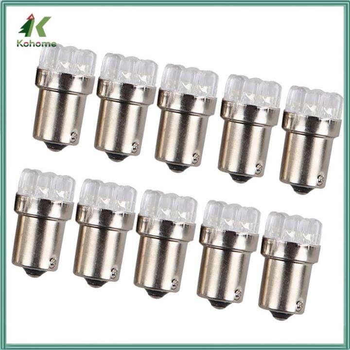 kohome-ba15s-10x-1156-382-9ไฟ-led-ท้ายรถสัญญาณเลี้ยวและหยุดหลอดไฟ-dc-12v-สีขาว