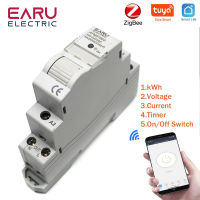 AC 110V 220V 16A Din Rail Wifizigbee Smart Timer Relay Switch Breaker รีโมทคอนลโดย Tuya APP KWH Energy Power Meter