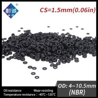 50PCS/lot Rubber Ring NBR Sealing O Ring CS1.5mm OD4/4.5/5/5.5/6/6.5/7/7.5/8/8.5/9/9.5/10/10.5mm O Ring Seal Gasket Ring Washer