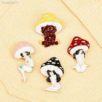 ✜✙┅ New 4 Styles Mushroom Elf Girl Enamel Pins Women Creative Cartoon Brooches Backpack Badges Decoration Jewelry Gift for Friend