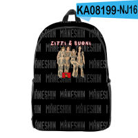 Children Boys Girls Maneskin Fashion Oxford Cloth Shoulder Backpack Printed Multi Zipper Pack Casual Girls Student School Bag