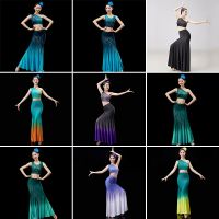 ▼♚✢ Women National Dance Dress Fish Tail Leotard Skirt Top Suit Peacock Traditional Dai Dance Costumes Stage Performance Dancewear