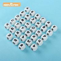 【DT】hot！ Keep Grow 10pc 12mm silicone beads Russian Alphabet English Letters Bead Food Grade bead Baby Teething Necklace