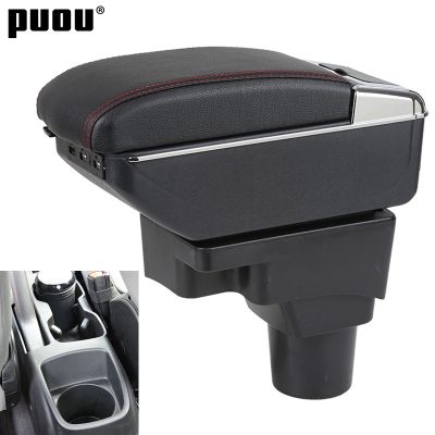 hot！【DT】₪  Armrest box Sonic/Aveo 2012-2018 Centre Console Storage USB Charging Ashtray With Cup Holder Retractable