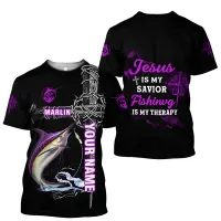 (in stock) Deep Sea Fishing Mens and Womens T-shirt Printing 3D Short Sleeve T-shirt Large Clothing (free nick name and logo)