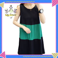 【จัดส่งที่รวดเร็ว✨】Women Maternity Loose Dress Tank Top Mid Length Round Neck Dress Breathable Daily Wear