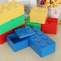 1 PC Creative Storage Box Building Block Shaped Plastic Saving Space Box Super Imposed Desktop Handy Office Keeping Puzzle Toy