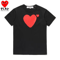 COMME Des Garcons เสื้อยืดสำหรับผู้หญิง,เสื้อยืดผู้ชายเสื้อยืดเสื้อคอตตอนแท้แขนสั้นเสื้อผ้าคู่รักสไตล์น่ารักใส่สบายๆนุ่มสบาย