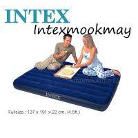 Intex 68758 ที่นอนเป่าลมแคมป์ปิ้งปิคนิค 4.5 ฟุต สีน้ำเงิน