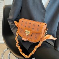 High-End Textured Bags Women New Style Trendy All-Match Messenger Bag Chain ins Fashion Small Square Temperament Girls Shoulder 【AUG】