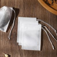 100Pcs Disposable Drawstring for Loose Non-woven Thread Fabric Paper Mesh Filter Herb Storage Strainer