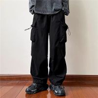 MenS Cargo Pants High Quality Baggy Oversized Pants MenS 2023 Jogger Trendy Overalls Multi-Pockets Stretch Waist Trousers