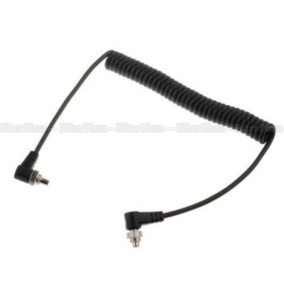 FOTGA Male to Male Flash PC Sync Spring Cable Cord Screw Lock for YONGNUO RF-603