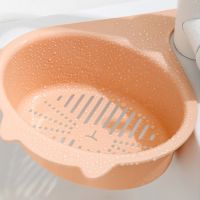 【CC】 Drain Basket Fruit Vegetable Drainer Rack Sink Strainer Leftover Garbage Filter Faucet Baskets Shelf