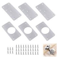 【LZ】 Cabinet Hinge Repair Plates Hinge Repair Brackets with Holes 6 Pieces Screw Hinge Repair Plates for Wood Furniture (90 x 47mm）