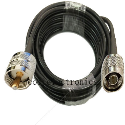 RG58 UHF PL259 Plug Male to N male Plug 50-3 Coaxial Pigtail  Wires Cable Wifi Antenna 50ohm  50cm 1/2/3/5/10/15/20/30m