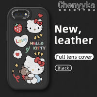 เคส Chenyyka สำหรับ OPPO A5 2018 A3s A12E Realme C1เคสการ์ตูนน่ารักลายเฮลโลคิตตี้ดีไซน์ใหม่เคสโทรศัพท์หนังนิ่มเคสป้องกันกล้องคลุมทั้งหมดกันกระแทกขอบสีเคสนิ่ม