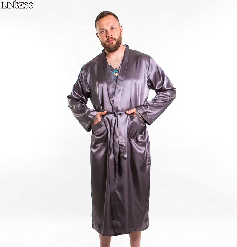 King Men's Custom Satin Robes