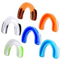 High Quality Silicone Mouth Guard Mouthpiece Muay Thai Boxing Tae Kwon Basketball Sport White+red Shield Case Protector