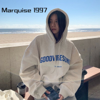 Marquise1997 เสื้อฮู้ด เสื้อแขนยาวอบอุ่น หลวมและสบาย แฟชั่น คลาสสิค สไตล์ ทันสมัย S011846 43Z231023