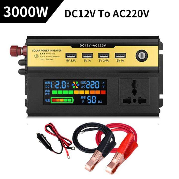 Car Inverter 12V 220V Power 3000W/5000W/8000W/10000W Converter 4 USB 12 ...